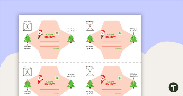 Happy Holidays! - Mini Envelopes teaching resource