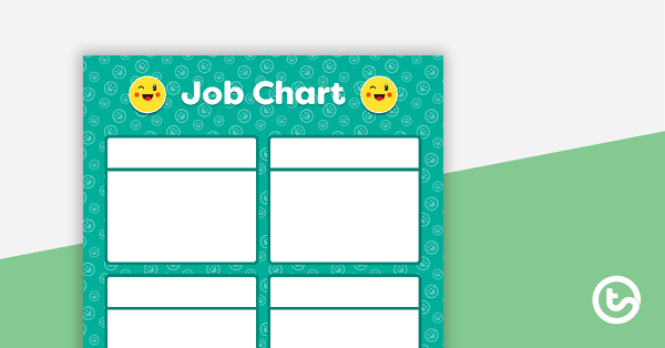 Go to Green Emoji - Job Chart teaching resource