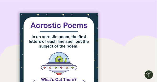 Preview image for Acrostic Poems Poster - teaching resource