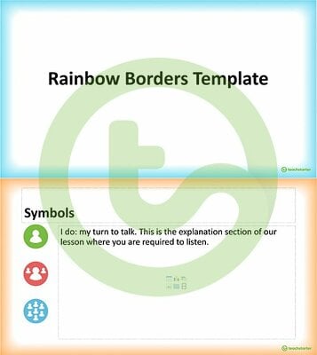 Rainbow Borders – PowerPoint Template teaching resource