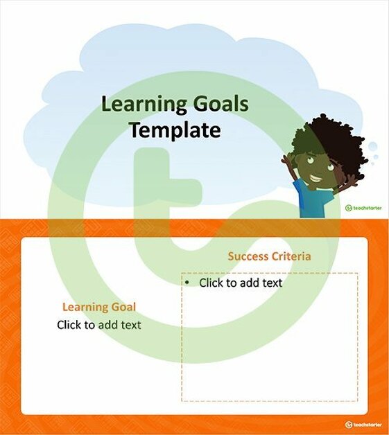 Learning Goals – PowerPoint Template teaching resource