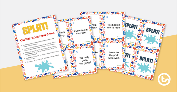 Image of SPLAT! Capitalization Card Game