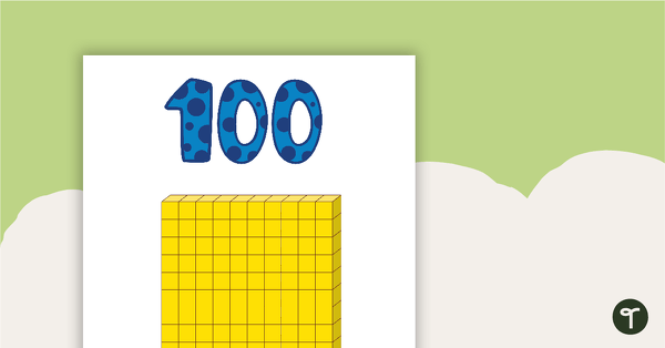 Hundreds Number, Word and MAB Block Posters teaching resource