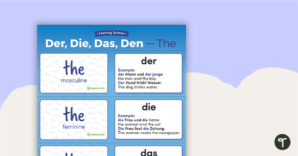 The – German Language Flashcards teaching resource