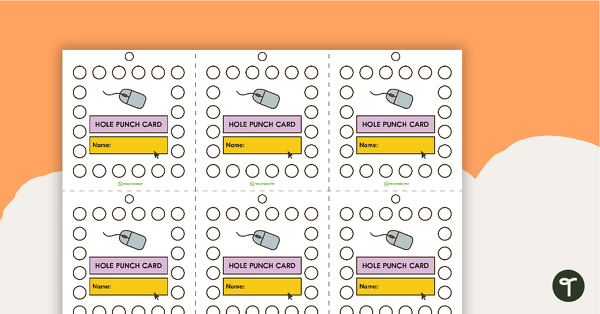 Preview image for Computer Hole Punch Cards - teaching resource