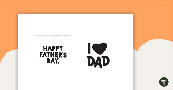 Father's Day Stencil Templates teaching resource