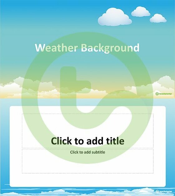 Weather – PowerPoint Template teaching resource