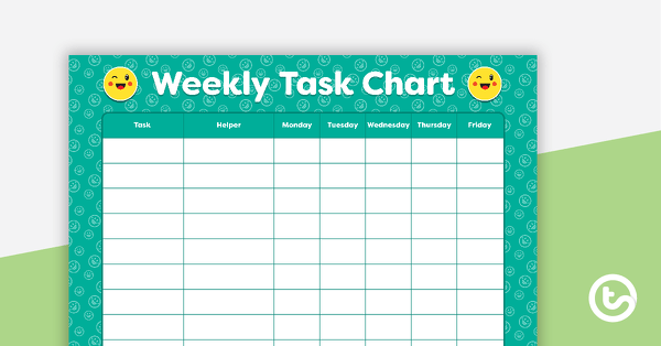 Go to Emoji - Weekly Task Chart teaching resource
