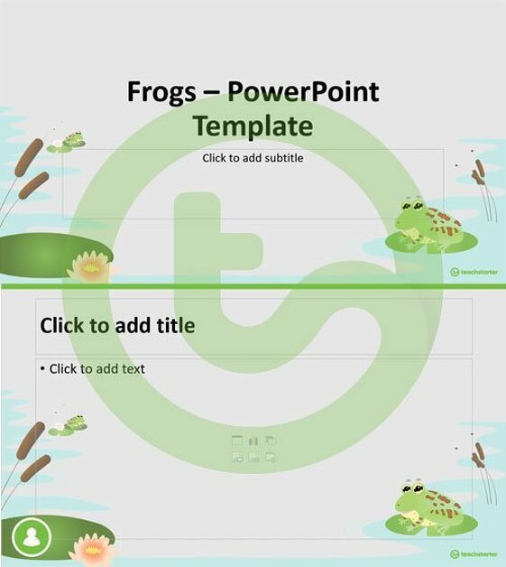 Preview image for Frogs – PowerPoint Template - teaching resource