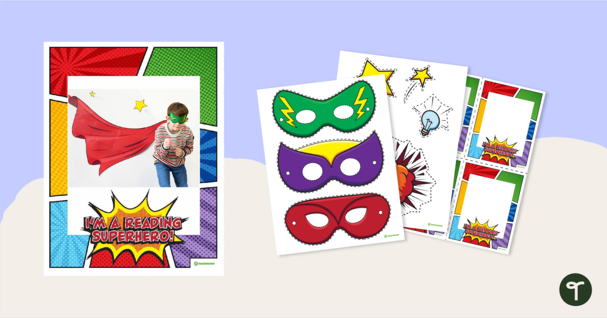 "I'm a Reading Superhero" Bulletin Board Bundle teaching resource