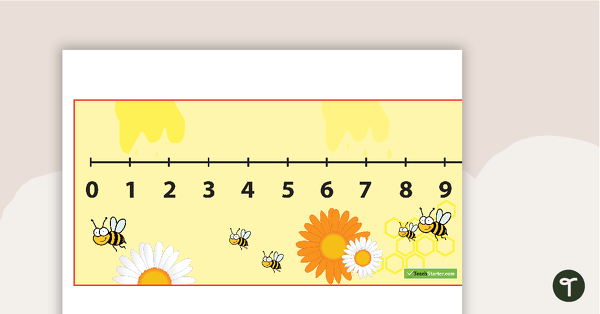 Bee Number Line 0-120 teaching resource