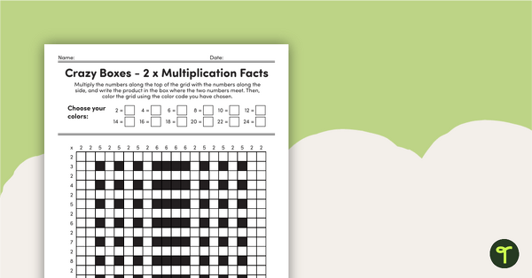 Go to Crazy Boxes – Multiplication Facts of 2 teaching resource
