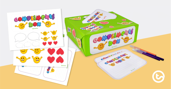 Compliment Box Decorations and Compliment Cards teaching resource