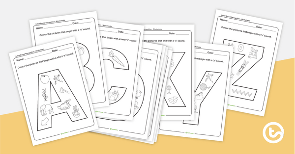 Go to Letter Sounds Worksheets Complete Set) teaching resource