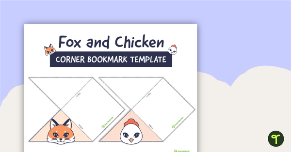Go to Fox and Chicken Corner Bookmark Templates teaching resource