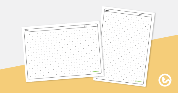 Square Dot Paper teaching resource