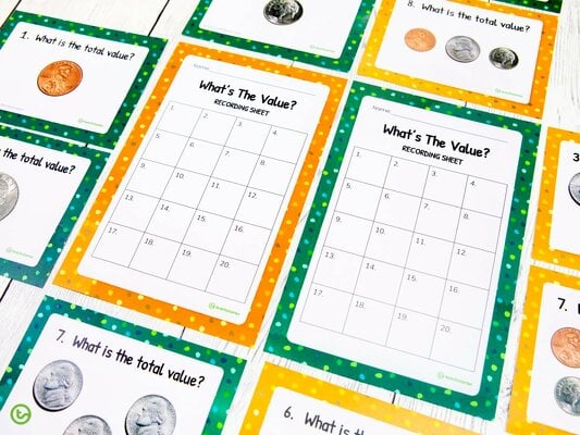 What's the Value? - Money Task Cards teaching resource