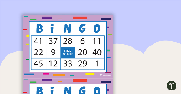 Go to Subtraction Bingo - Numbers 0-60 teaching resource