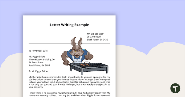 Letter Writing -  Template teaching resource