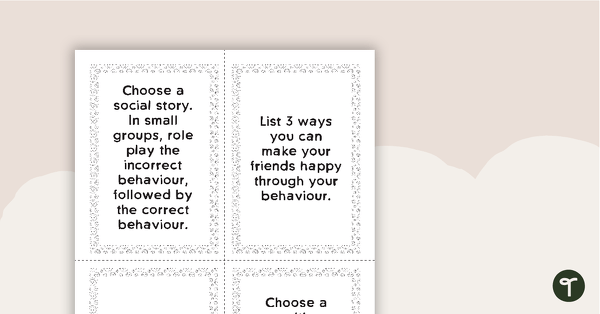 Social Stories - Activity Cards teaching resource