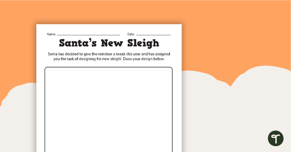 Santa's New Sleigh - Worksheet teaching resource