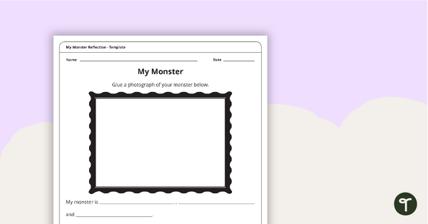Preview image for My Monster Reflection Template - teaching resource