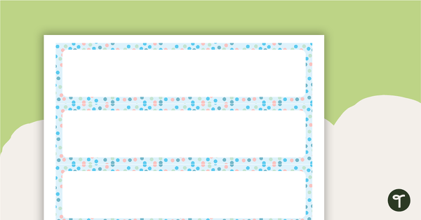 Preview image for Pastel Dots - Tray Labels - teaching resource