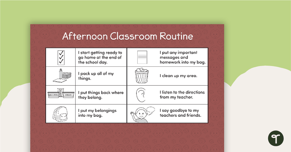 Social Stories - Afternoon Classroom Routine teaching resource