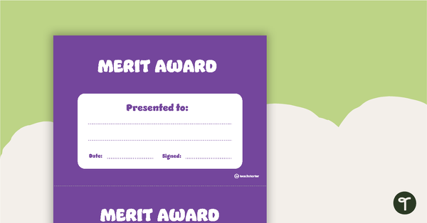 Plain Purple - Award Certificate teaching resource