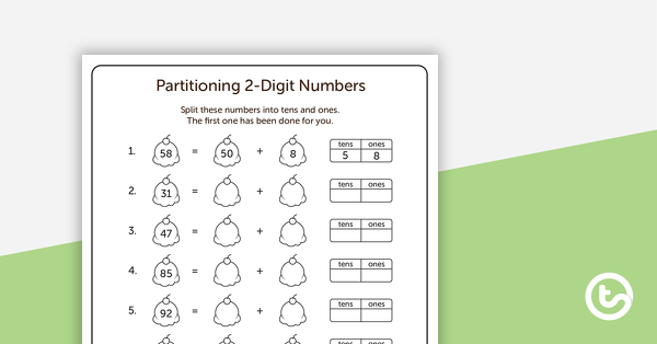 Subtraction Using Partitioning For Year 2 2 Digit Numbers Partition 2 