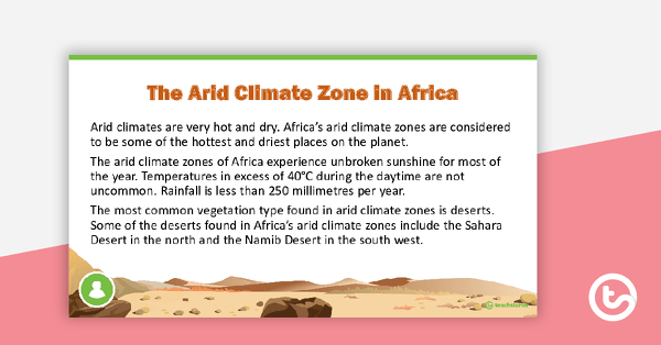 The Natural Environment of Africa PowerPoint teaching resource