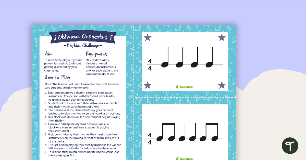 Oblivious Orchestra – Rhythm Challenge teaching resource