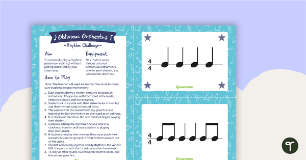 Go to Oblivious Orchestra – Rhythm Challenge teaching resource