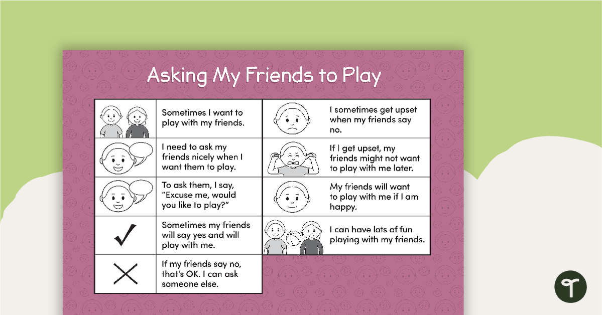 Social Stories - Asking My Friends to Play teaching resource