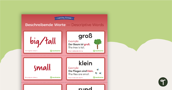 Go to Descriptive Words – German Language Flashcards teaching resource