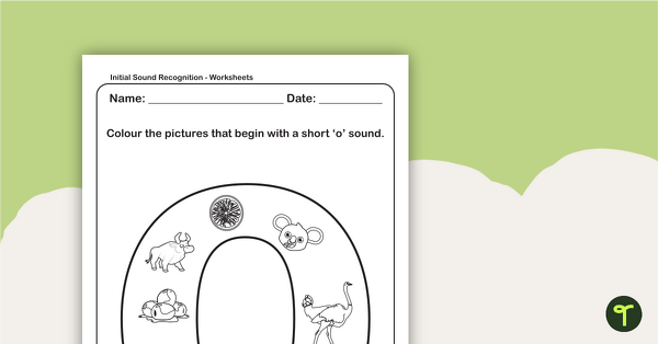 Go to Letter Sounds Worksheet – Letter O teaching resource