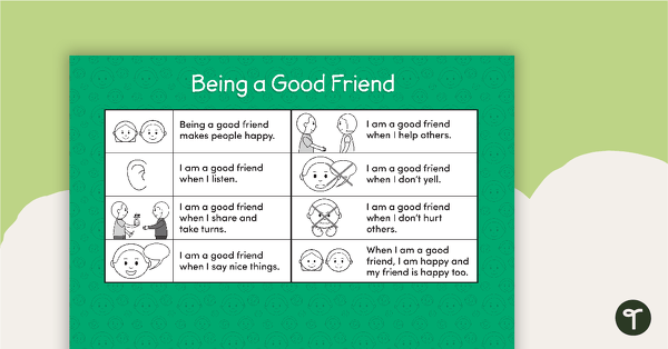 Go to Social Stories - Being a Good Friend teaching resource