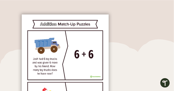 Go to Addition Match-Up Puzzles teaching resource