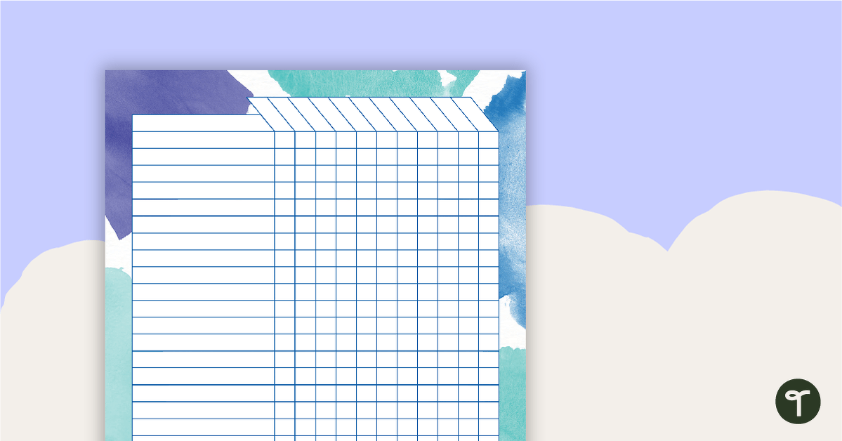 Tranquil Watercolour Printable Teacher Diary - Assessment Tracker teaching resource