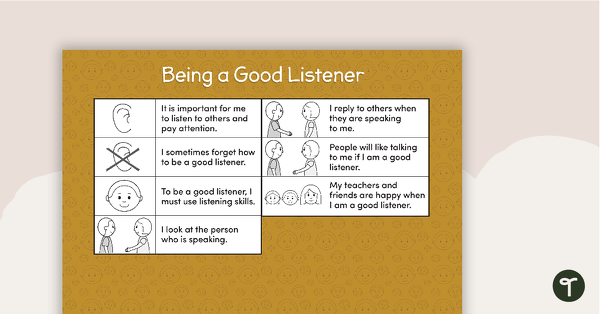 Social Stories - Being a Good Listener teaching resource