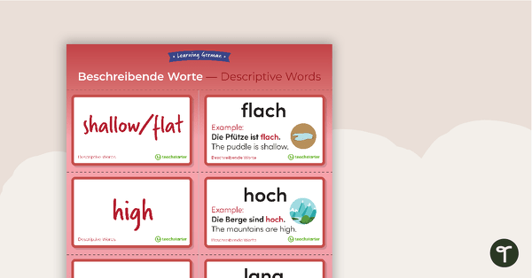 Descriptive Words – German Language Flashcards teaching resource