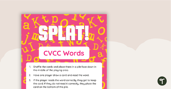 SPLAT! CVCC Word Game teaching resource