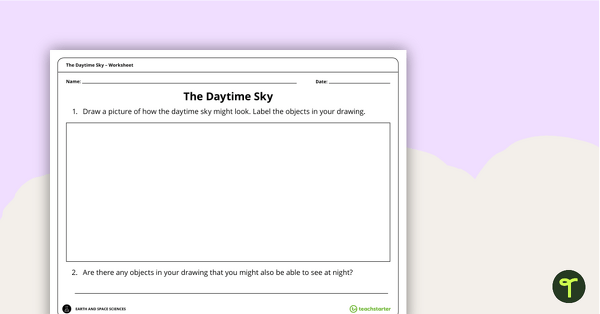 The Daytime Sky - Worksheet teaching resource