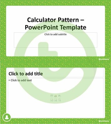 Calculator Pattern – PowerPoint Template teaching resource