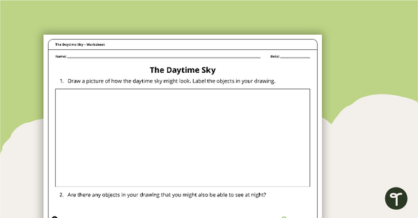 The Daytime Sky - Worksheet teaching resource