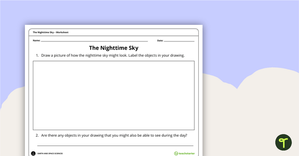 Preview image for The Nighttime Sky - Worksheet - teaching resource