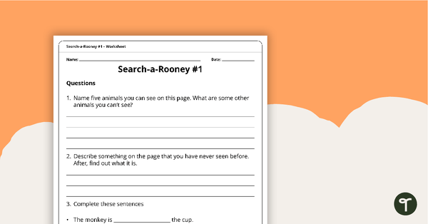 Search-a-Rooney 1 – Comprehension Worksheet teaching resource