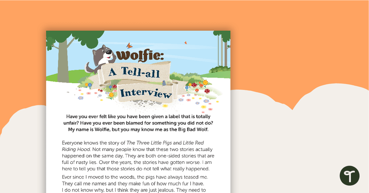 Wolfie: A Tell-all Interview – Worksheet teaching resource