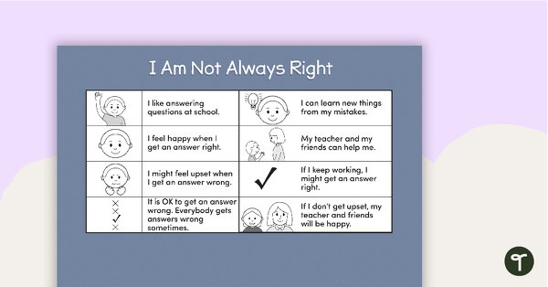 Go to Social Stories - I Am Not Always Right teaching resource