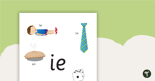 Ie Diphthong Poster teaching resource